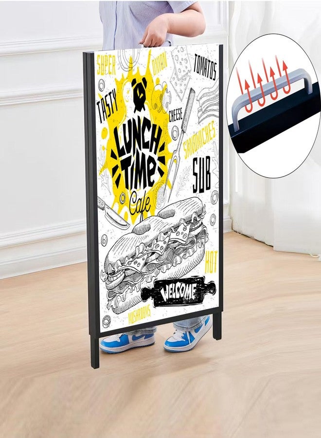 USCNC 24 x 36 Inch A Frame Sign Double-Sided Folding Sandwich Board Heavy Duty Slide-in Sidewalk Signboard for Outdoor Street Advertising Poster(Frame only，No white board) - Image 5